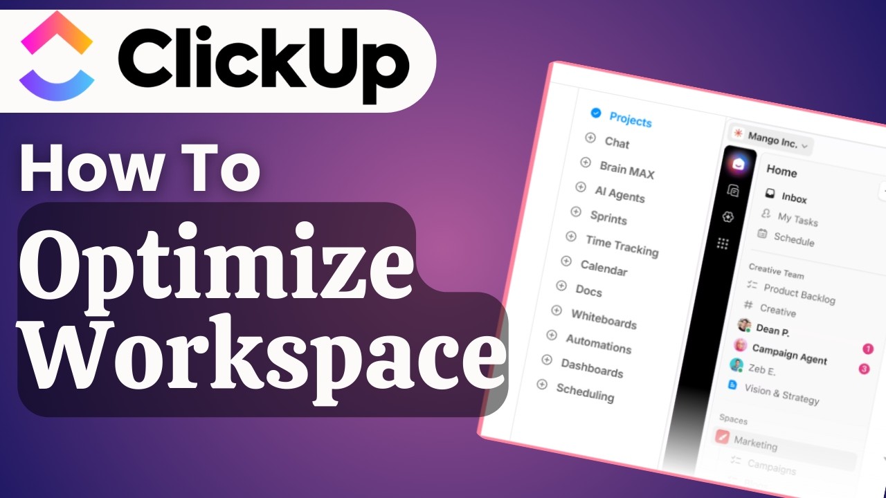 How to Optimize your Workspace in ClickUp - YouTube