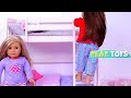 Play Baby Dollhouse Toys with Bunk Beds and Closet Dress up for American Girl Dolls! 🎀