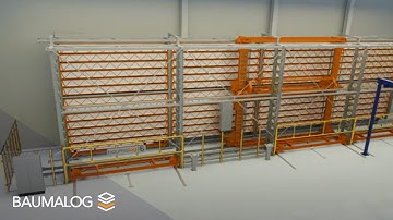 Automated storage system for long goods | MultiTower with stacker crane