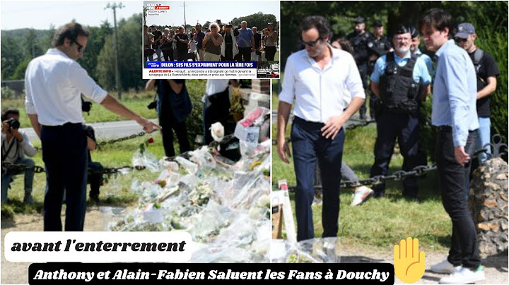 Obsèques d'Alain Delon : Anthony et Alain-Fabien Saluent les Fans à Douchy Avant l'Enterrement