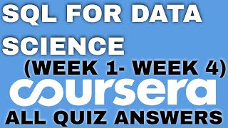 SQL For Data Science coursera quiz answers | SQL for Data Science week(1-4) All Quiz Answers