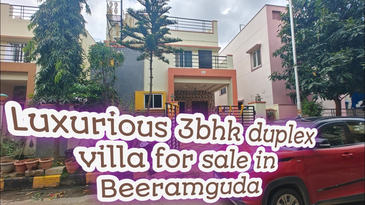 Super fine luxury duplex villa for sale in Beeramguda|Gated society|3bhk|