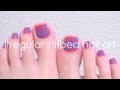 Irregular striped nail art