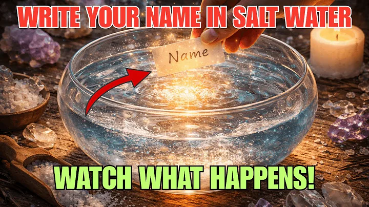 Put YOUR NAME in SALT WATER and Get Ready To Have Everything You Want in 2026