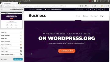 How to install Business Booster theme with demo content