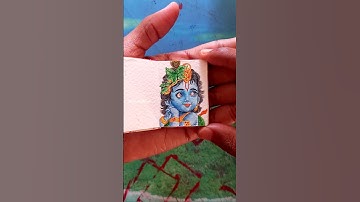 Little Krishna On Mini Drawing Book//#art #shorts #krishna