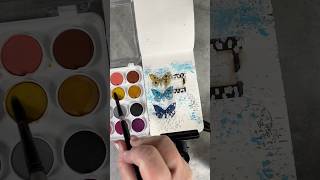 Finger stamping to get my art journal page started