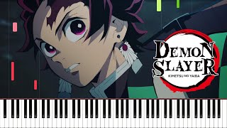 Gurenge - Easy Piano Accompaniment (Demon Slayer: Kimetsu no Yaiba) | Sheet Music [4K]