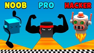 NOOB vs PRO vs HACKER - Draw Climber screenshot 1