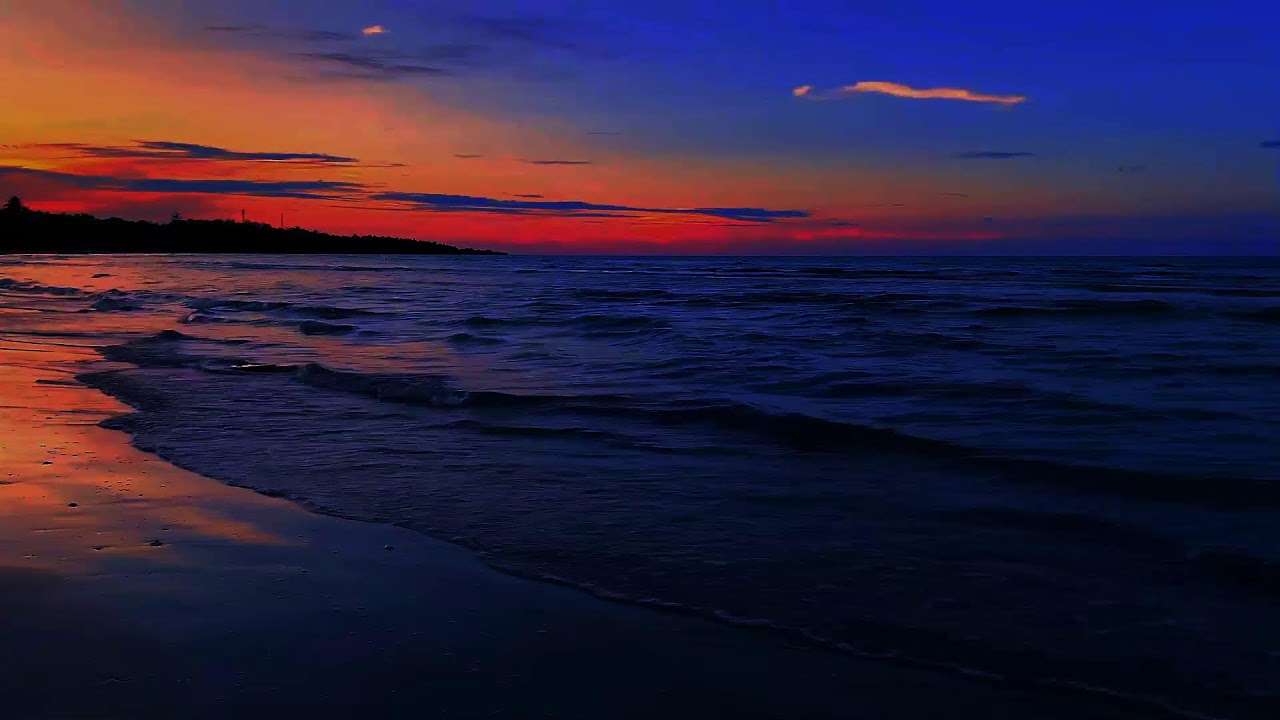 Night Ocean Sound for Sleep Background | Calm Ocean Waves