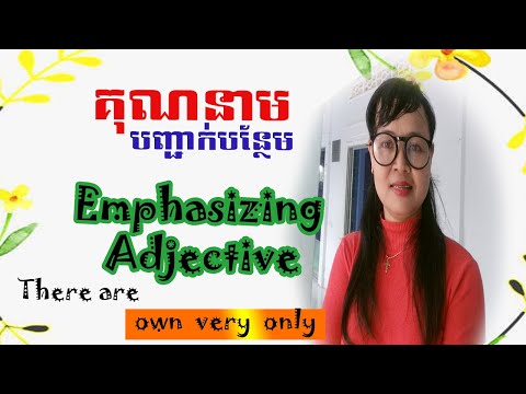 គុណនាមបញ្ជាក់បន្ថែម/Emphasizing Adjective There are : own, very, only