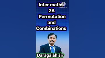 Inter maths 2A Permutations and Combinations 2marks