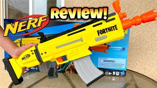 NERF Fortnite AR-L Elite Dart Blaster unboxing and review - YouTube