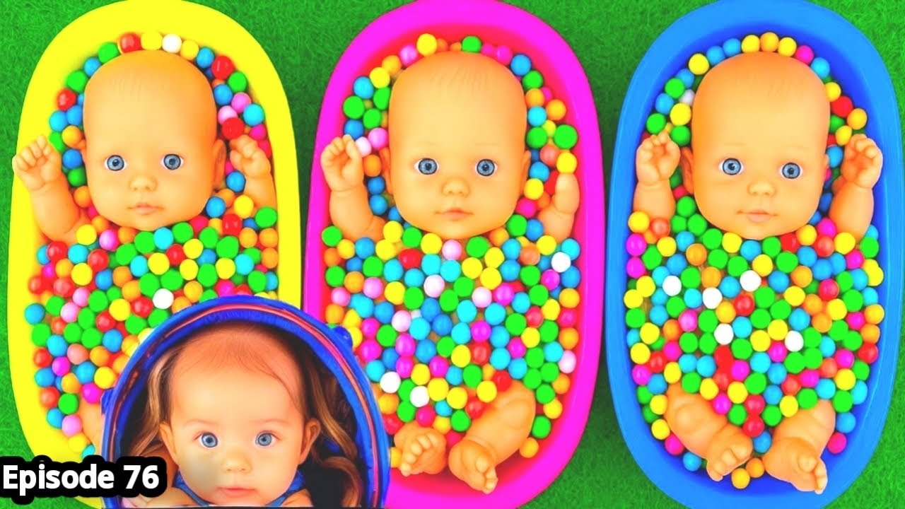 Bath Time Fun! Learning Colors for Children with Cute Baby Dolls🌈