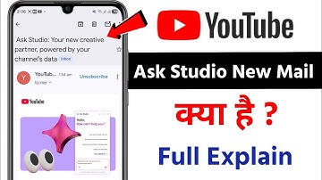 Ask Studio Your new creative partner powered by your channels data kya hai | Youtube New Mail Today 
