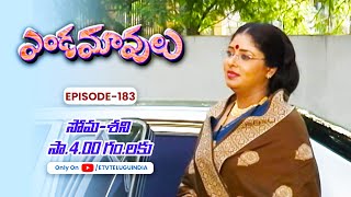 Endamavulu | 3rd May 2024 | Full Episode No 183 | ETV Telugu