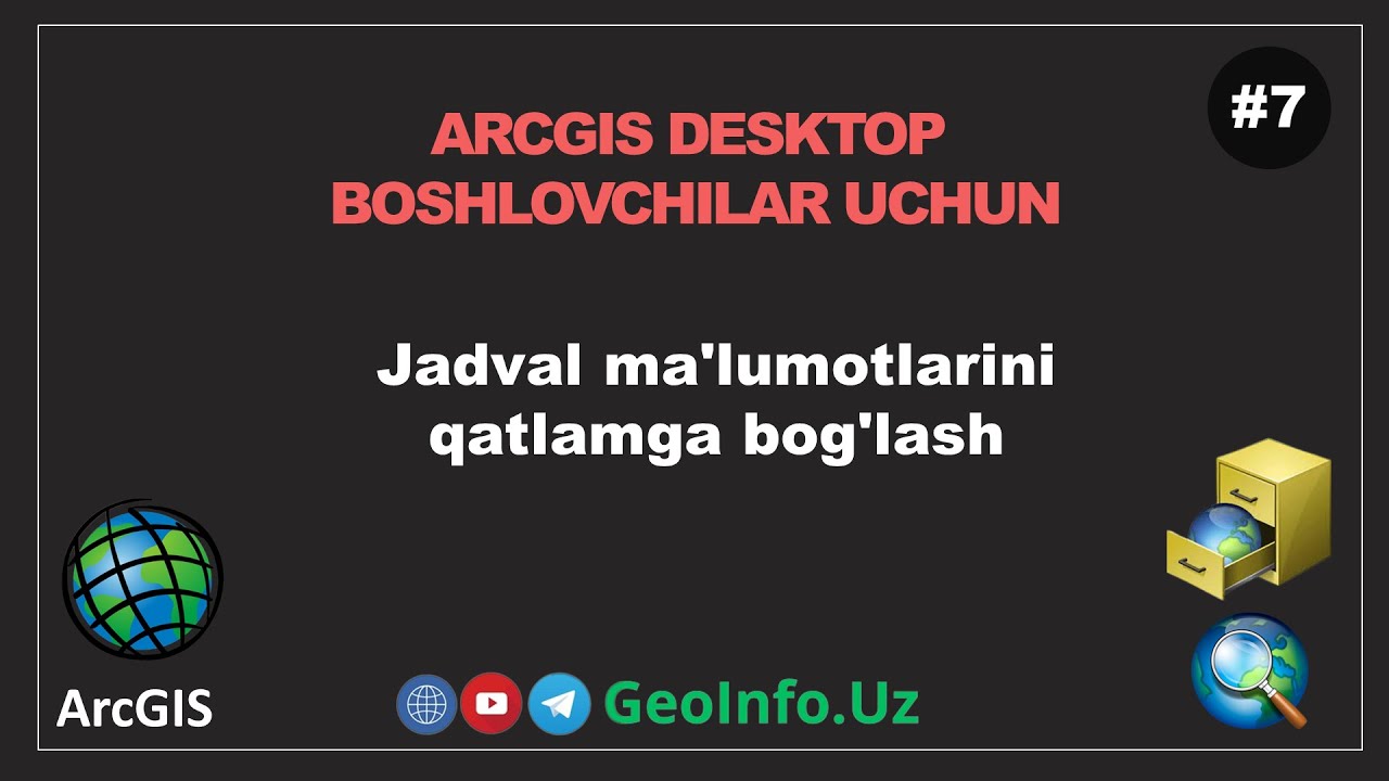 7-dars. Jadval ma'lumotlarini qatlamga bog'lash