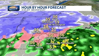New Hampshire hourly timeline: How Wednesday's winter weather system could unfold
