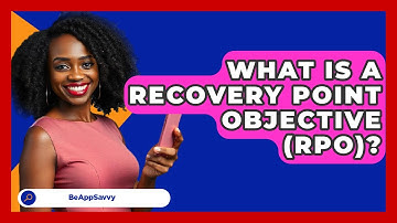 What Is A Recovery Point Objective (RPO)? - Be App Savvy