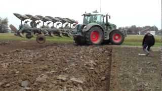 Ploegen met Fendt 828 en Lemken 6 schaar 29-10-12