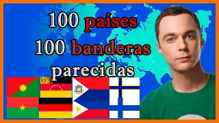 100 Países y sus 100 BANDERAS parecidas   El Mapa de Sebas