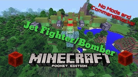 Working Slimeblock Jet Fighter/Bomber in MCPE!No Mods or Command blocks! (TUTORIAL)