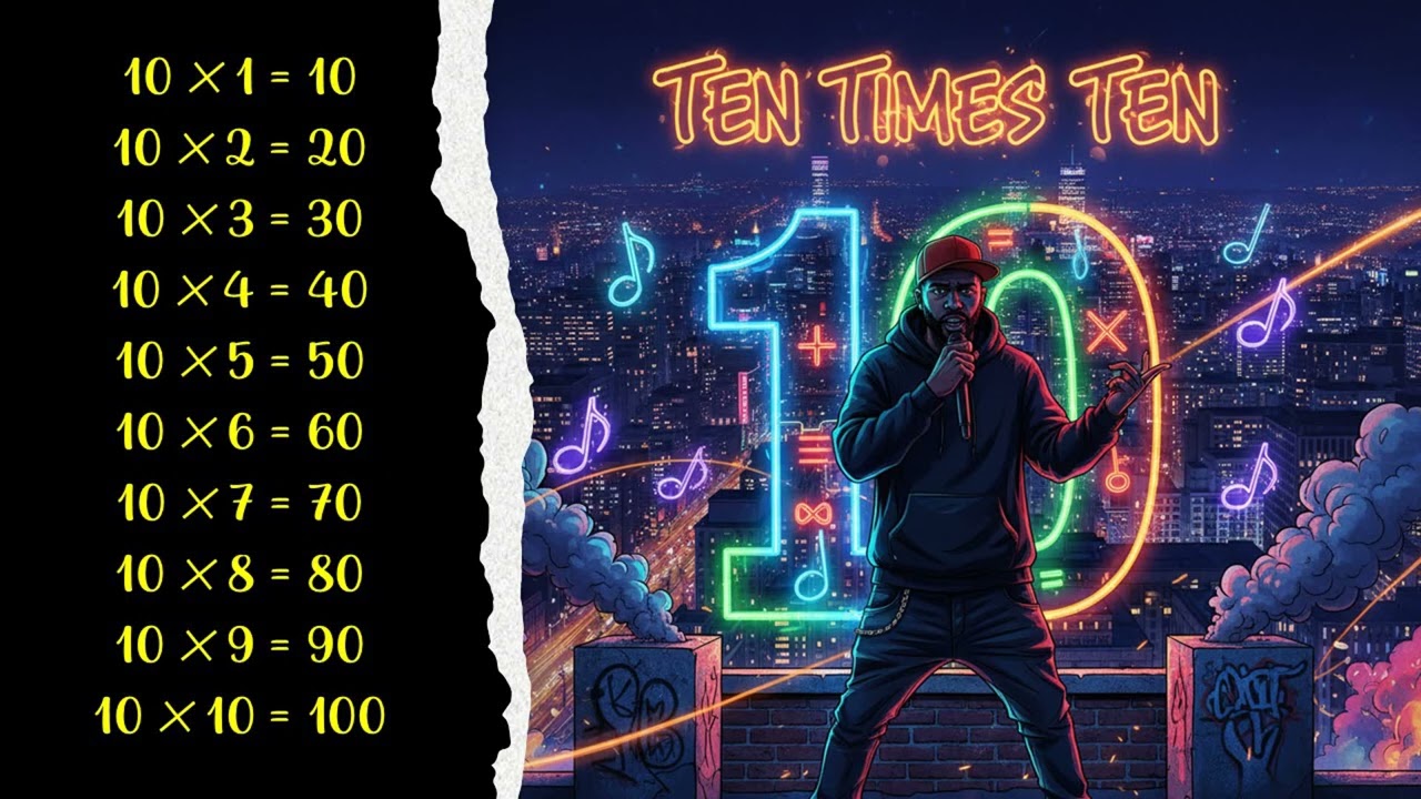 «Рэп-песня про таблицу умножения на 10 – Веселая математика для детей»