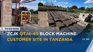 Zcjk Qty4-40 Block Machine At Customer Site In Tanzania