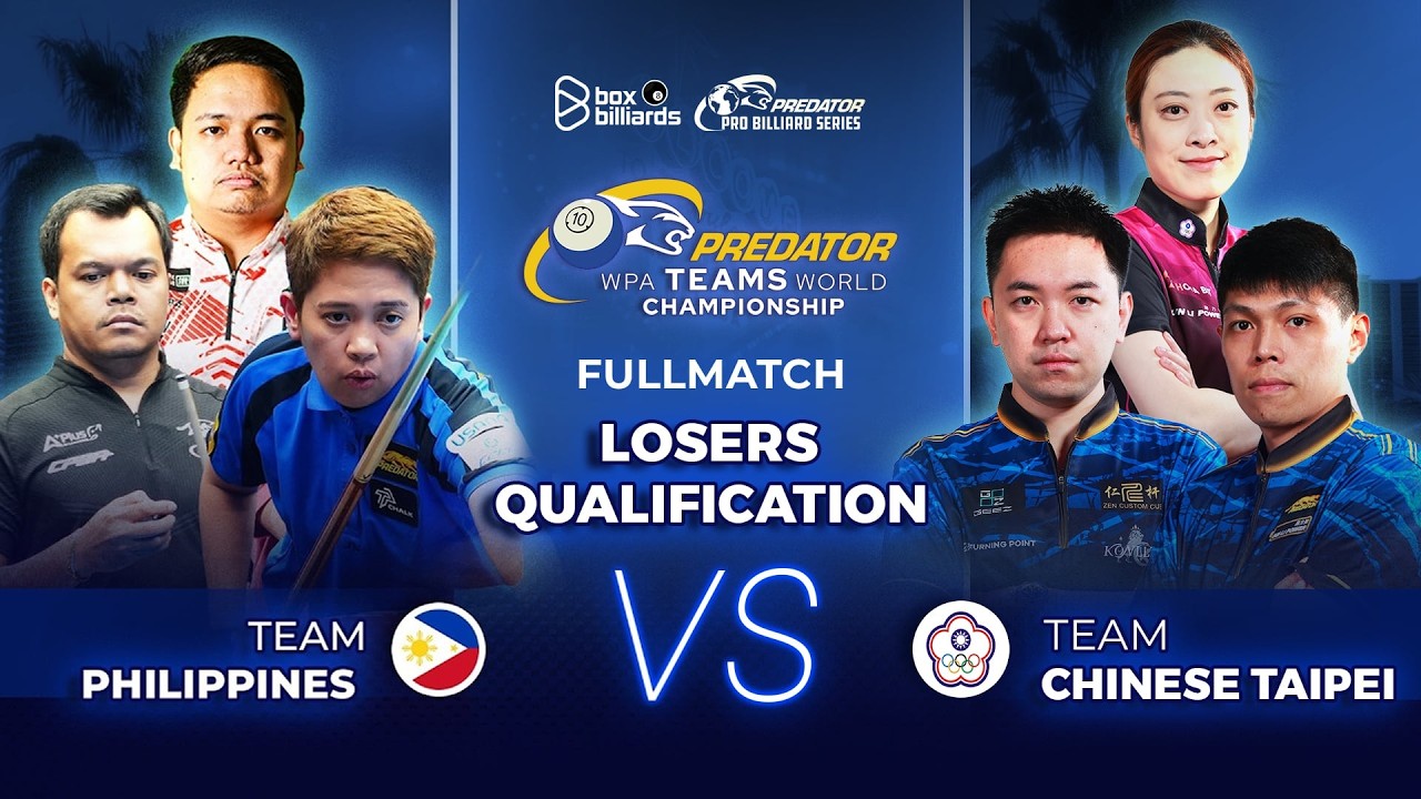⁣Round 1 | Team Philippines vs Team Chinese Taipei | Predator WPA Teams 10-Ball World Championship