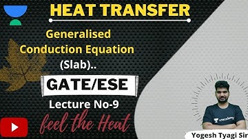 L9 | Generalised Conduction Equation (Slab) - 2 | Heat Transfer | GATE/ESE Exams | Yogesh Tyagi