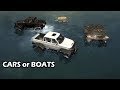 Spintires Mudrunner Cars can float and swim in water