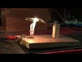 Attempts to conduct high voltage through quartz crystal...