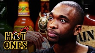 Jay Pharoah Has a Staring Contest While Eating Spicy Wings | Hot Ones