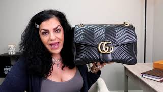 Gucci Marmont Velvet Bag Small 2Yr Wear & Tear / Mod Shots + Whats