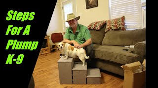 Yofit Dog Stairs with Storage, Foldable Pet Steps Unboxing & Review #DOGSTEPS  #fatdog #funnydogs