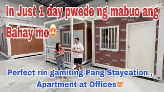 Affordable house na para sayo! ito ang Prefab container na perfect rin na Staycation at Apartment!