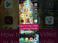 How to crop in android mobile shorts created by technicalchinguli