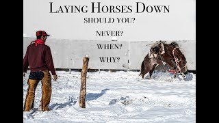 Laying Horses Down the neverending debate