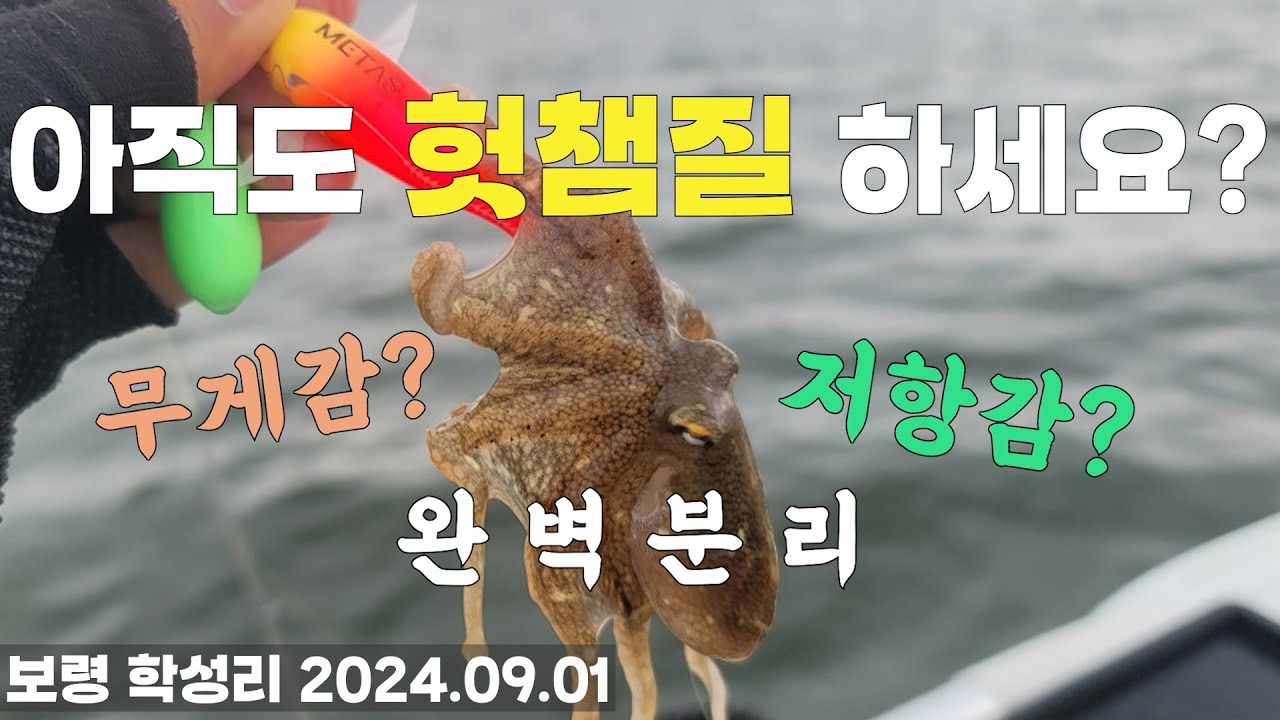 쭈꾸미 낚시 방법, 무게감과 저항감을 분리하여 느끼는 방법!