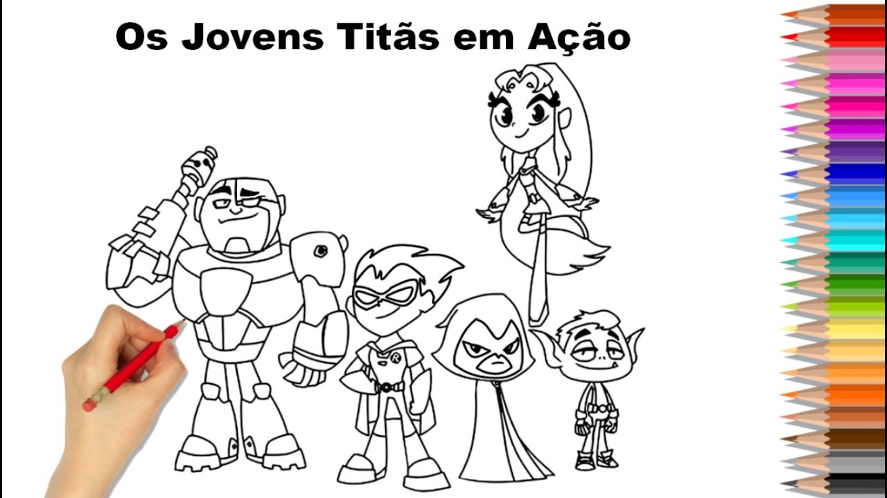Como desenhar os Jovens Titãs em Ação - How to draw Teen Titans Go ...