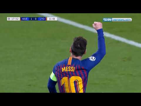 ბარსელონა 5-1 ლიონი მესის პანენკას სტილში შესრულებული პენალტი