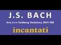 Js bach aria from goldberg variations bwv 988    incantati fhr122