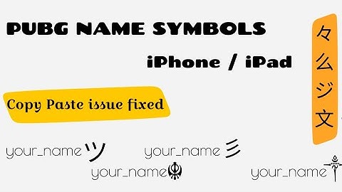BGMI Name Symbols on iPhone | Copy Paste issue Fixed