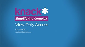 View Only Access - Knack Database