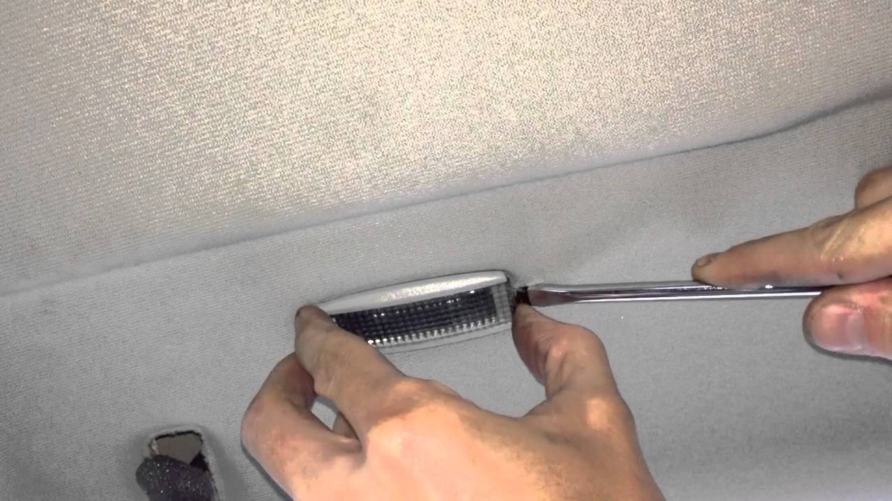 VW Golf MK4 how to replace sunvisor illumination bulb YouTube
