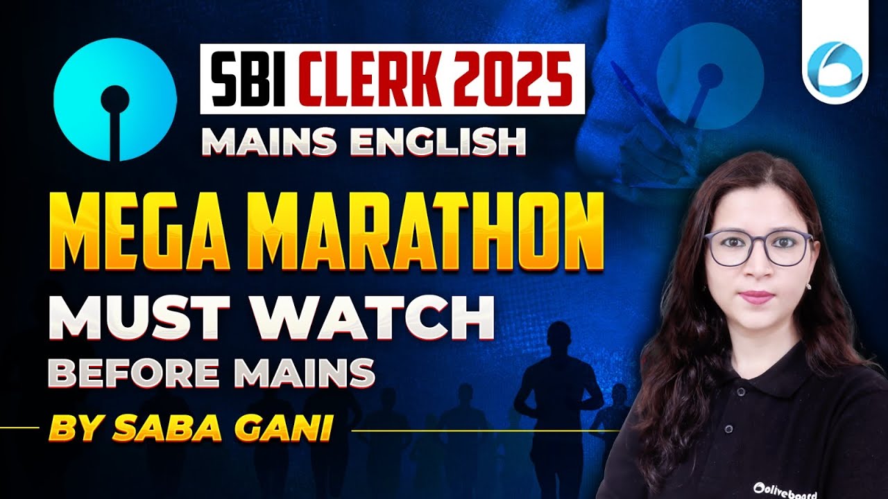 SBI Clerk Mains English 2025 | Mega Marathon | Must Watch Before Mains | Reading + Vocab + Para