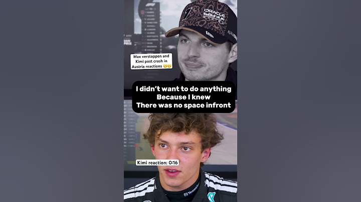 Atleast max handled it like the bigger man 🫡🫡 Max verstappen and Kimi Antonelli post Austria crash
