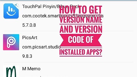 How to get version of any installed app in sketchware