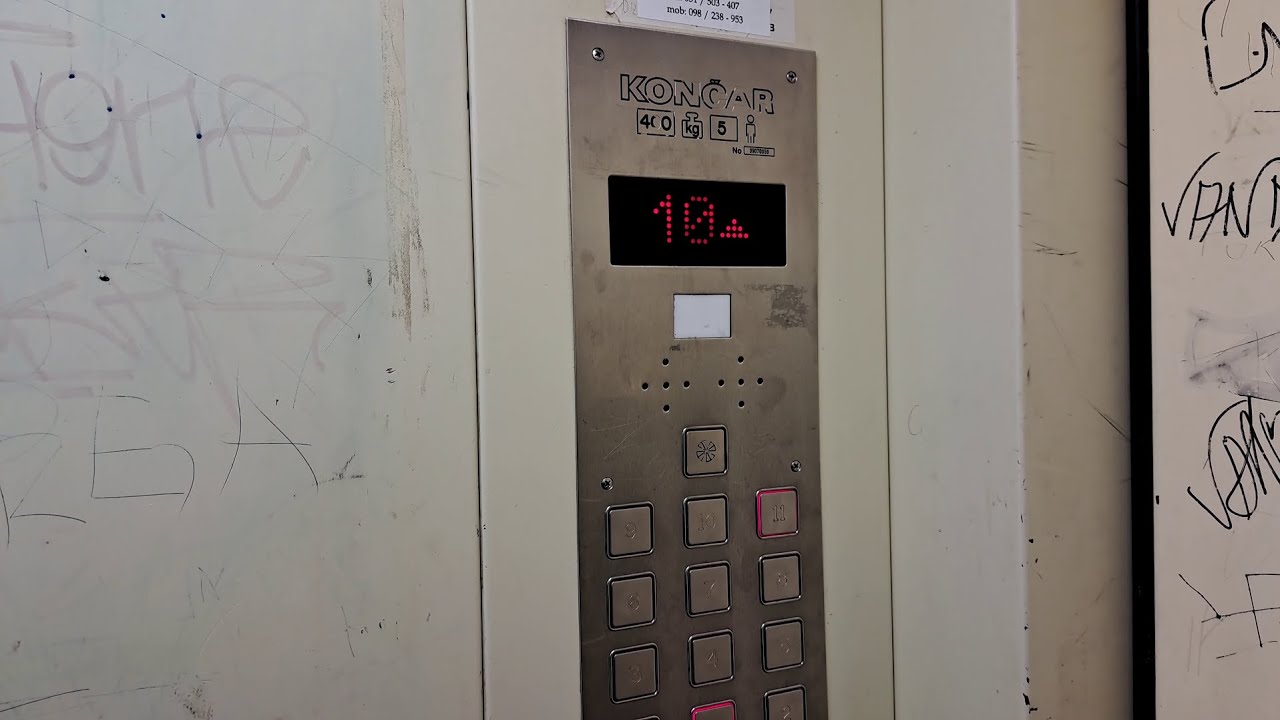 1970s Daka lift mod. by Končar @ Sjenjak, Osijek, Croatia