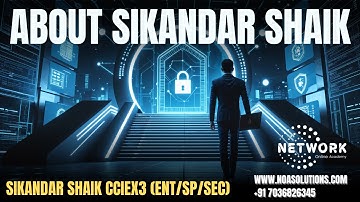Sikandar Shaik - NOA | Self Introduction & Vision for Networkers